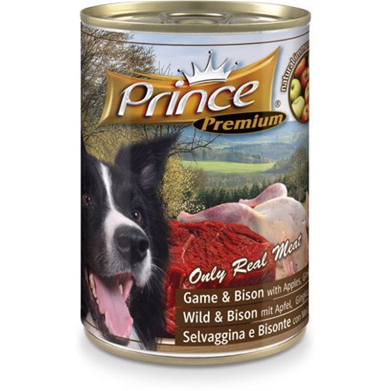 Prince Premium Dziczyzna Bizon Jabłka Gingko 400g Prince Premium Dziczyzna Bizon Jabłka Gingko 400g